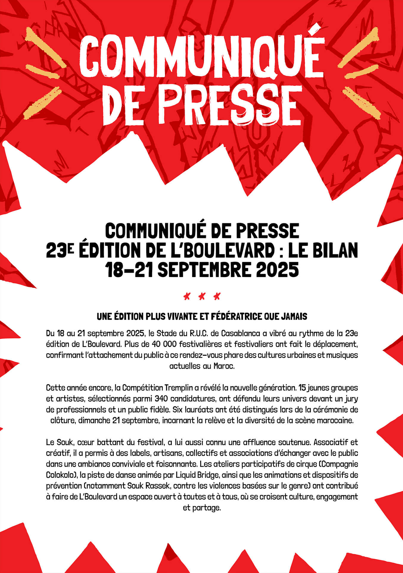 Communiqué de Presse